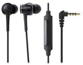 Audio Technica ATH-CKR70ISBK - Sound Reality in-ear high-resolution audio headphones with in-line mic and control, black