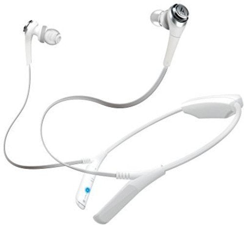 Audio Technica ATH-CKS550BTWH - Wireless in-ear headphones with in-line mic and control, white