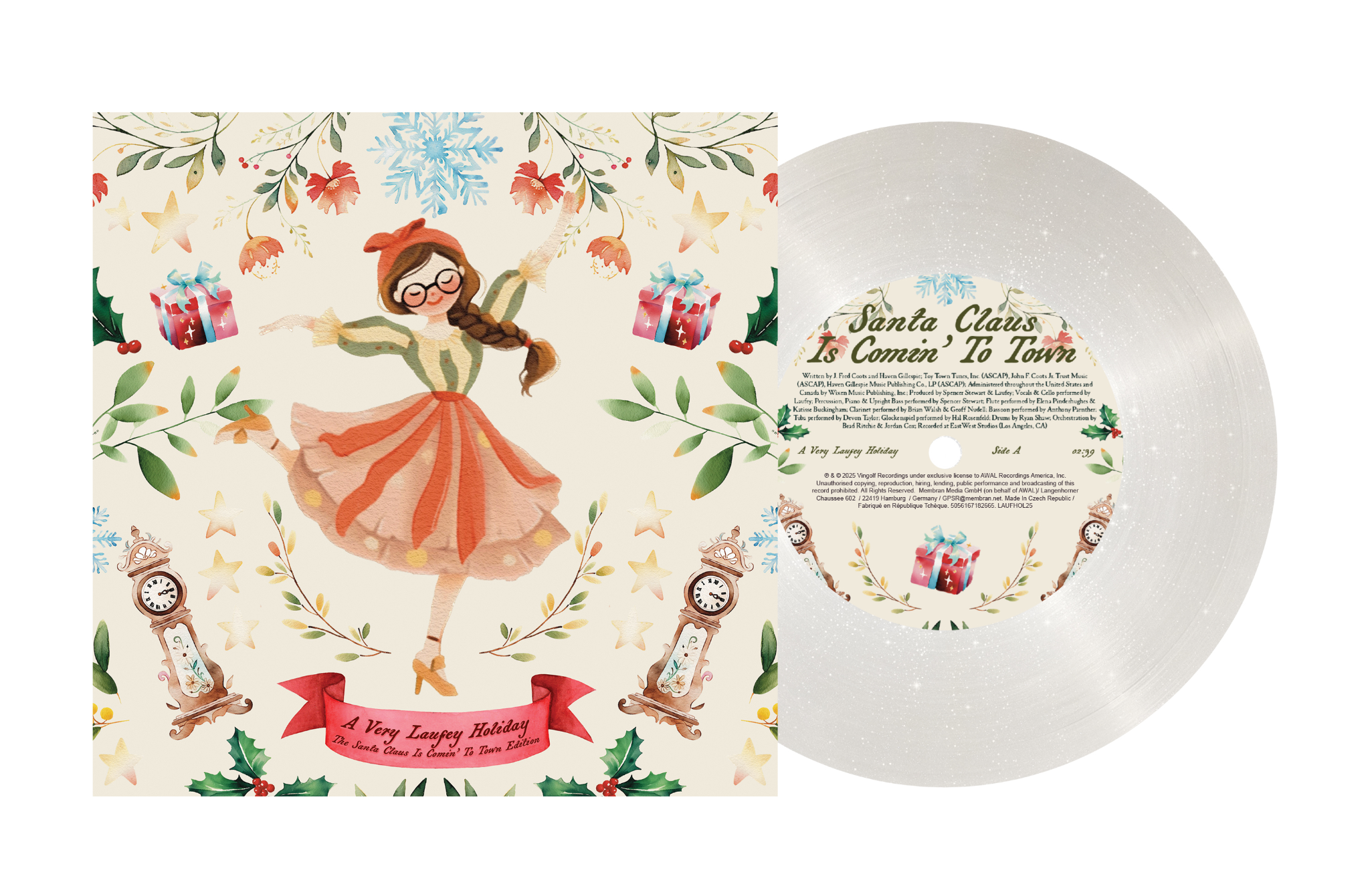 Laufey A Very Laufey Holiday: The Santa Claus Is Comin’ To Town Edition [Snow Globe Glitter 7']